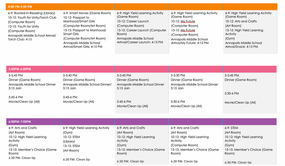 Bates Schedule BGCAA